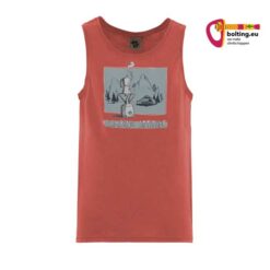 Paprikafarbenes E9 1 Caffe Herren Kletter Tank Top von der Vorderseite.