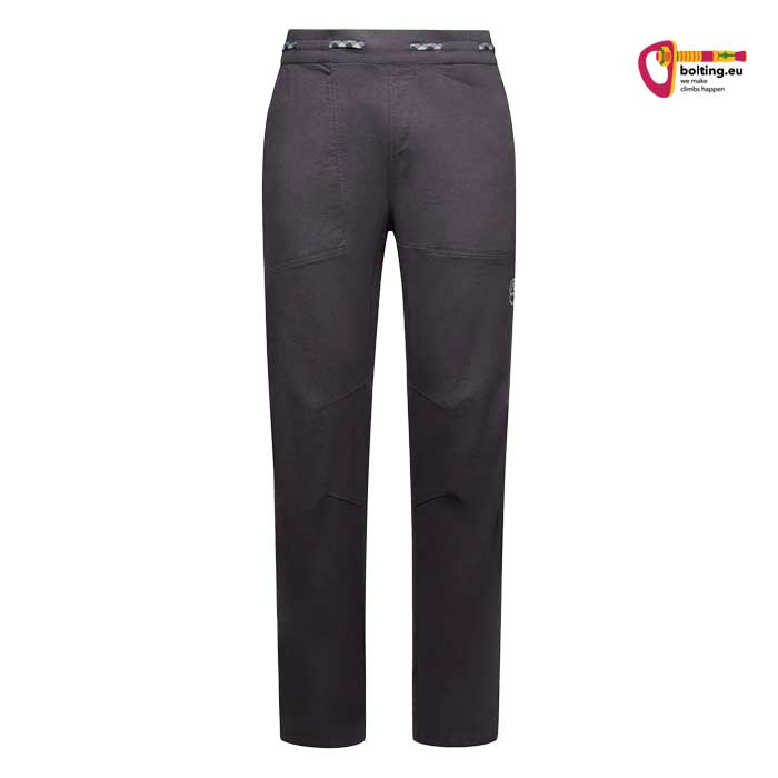Graue La Sportiva Bolt Pant Männer Kletterhose und von der Vorderseite.