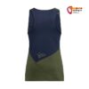 Blau grünes La Sportiva Dude Tank Top von der Rückseite auf weißem Hintergrund.