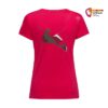 Pinkes La Sportiva Mantra T-Shirt W Damen Klettershirt von der Rückseite.