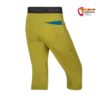 Grell grüne Ocun Jaws 3/4 Kletterhose schräg von Hinten.