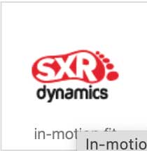Logo der SRX Technology von Tenaya mit rotem Fußabdruck, SRX Buchstaben und dem Wort dynamics.