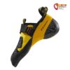 Schwarz gelber La Sportiva Skwama Herren Kletterschuh von der Innenseite.