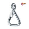 Silbernes Maillon Rapid Delta Twist Quick Link aufrecht im Bild.