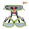 Grün grauer Klettergurt für ein Klettersteig Komplettset.