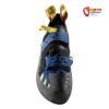 Blau schwarzer La Sportiva Boulderschuh von oben.