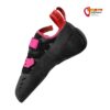 Schwarz pinker La Sportiva Tarantula Boulder Woman Anfänger Kletterschuh von der Seite.