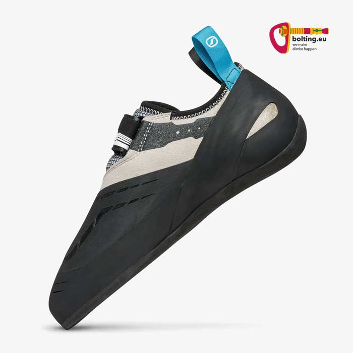 Scarpa Origin VS Einsteiger Kletterschuh schwarz weiss von der Innenseite.