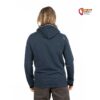 Brunettes Model mit blauem Chillaz Alicante Hoodie von hinten.