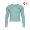 Mintfarbener Chillaz Gröden Flower Mountain Damen Kletterpulli von vorne.