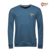 Blaues Chillaz Kletter Longsleeve mit gesticktem Ropes Logo von vorne.