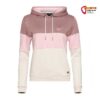 Chillaz Walchsee Damen Kapuzenpulli mit rosa Streifen vor weißem Hintergrund.