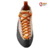Schwarz brauner La Sportiva Mythos Eco Kletterschuh gerade von vorne.