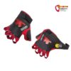 Ein Paar rot schwarze Ocun Crack gloves pro Risskletter Handschuhe von oben auf weißem Grund.