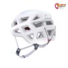 Belüftungsschlitze von der Seite an einem weissen Blue Ice Blast Kletterhelm.