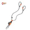 Ein Petzl Scorpio Vertigo SW Klettersteigset schräg aufgelegt vor weißem Hintergrund.