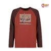 Rotes E9 Langarm Klettershirt von der Vorderseite