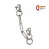 Silberner Fixe Climbing D Belay Staion Kettenstand mit zwei Ringen.