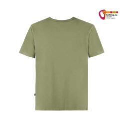 Grünliches E9 Atti Bouldershirt von der Rückseite.