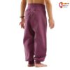 Kindermodell mit einer lilanen E9 B Olivia Mädchen Kletterhose von der Rückseite.