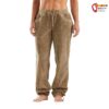 Hellbraune E9 Bia VS Kletterhose für Damen von vorne.