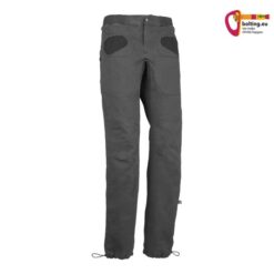 Graue Rondo Slim Kletterhose von der Vorderseite vor weißem Hintergrund.